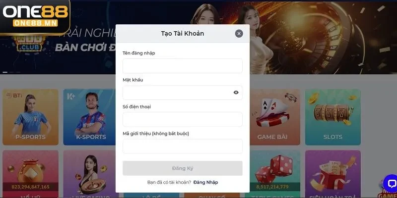 Đăng Ký ONE88 Điều kiện đăng ký One88 thành công