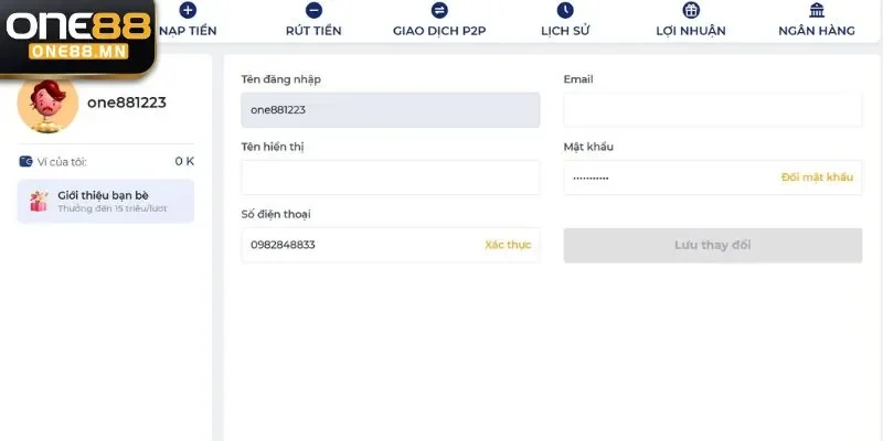 Rút Tiền ONE88 Rút tiền One88 đòi hỏi điều kiện nào?